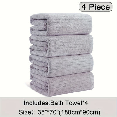 4 Pieces Soft Bath Towels
