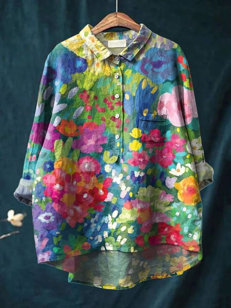Jamila | Floral Watercolor Shirt