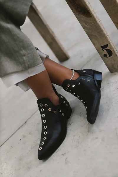 Gaila | Pointed Studded Ankle Boot