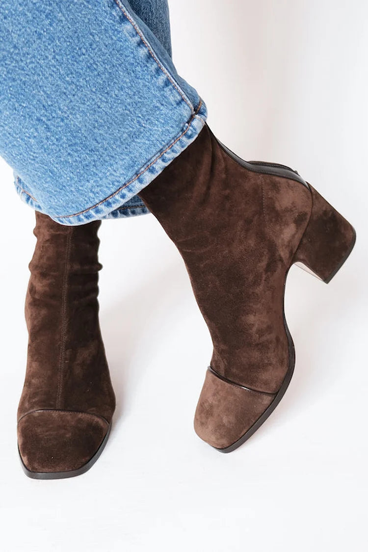 Akrene | Square Toe Heeled Boots