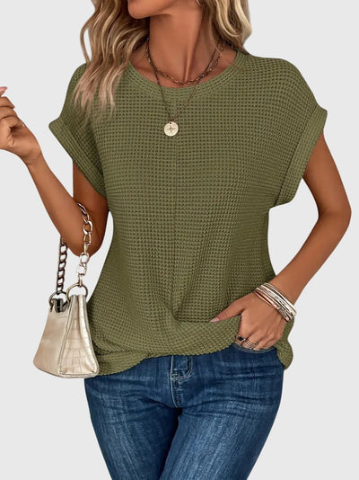 Celine™ - Elegant Blouse with Crew Neck
