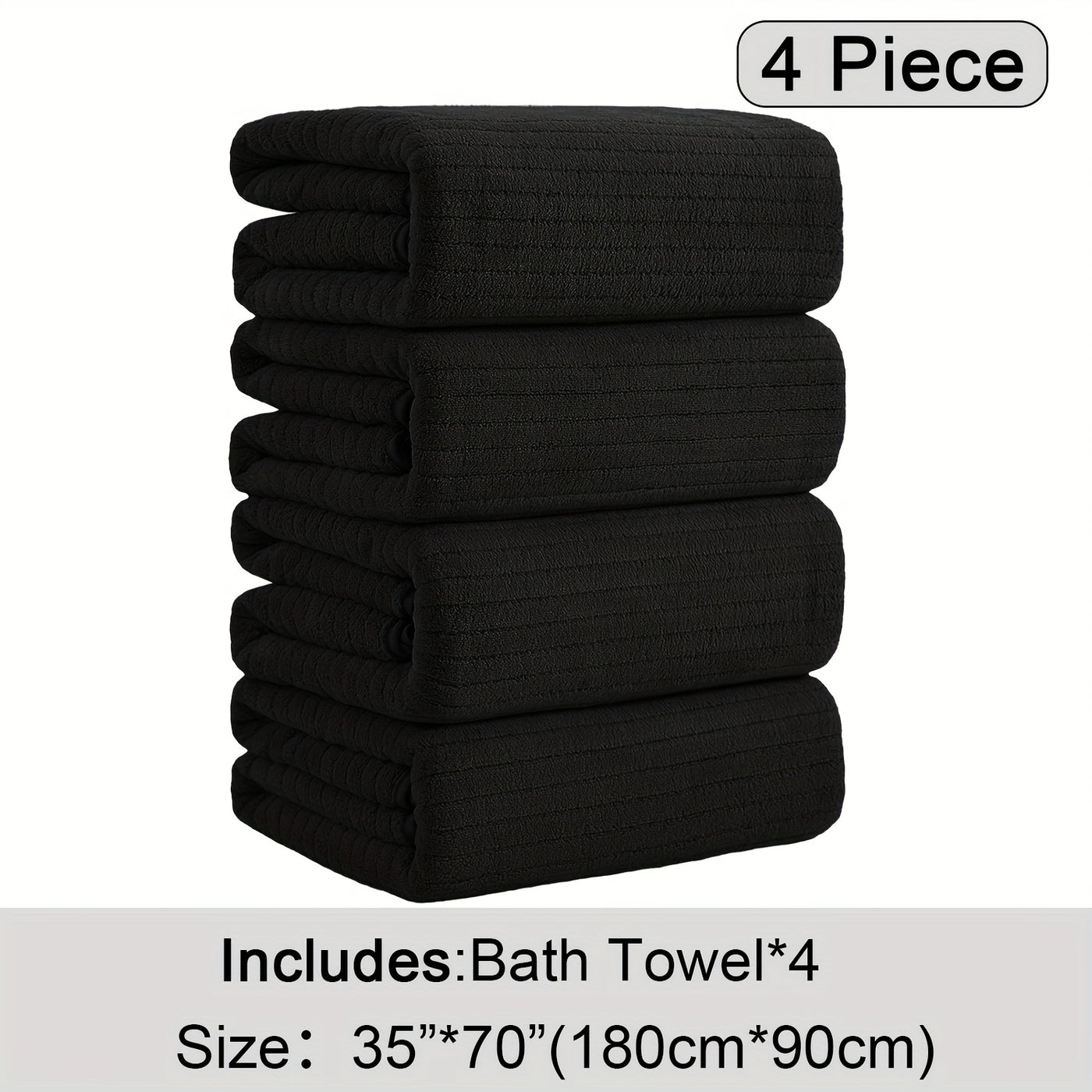 4 Pieces Soft Bath Towels