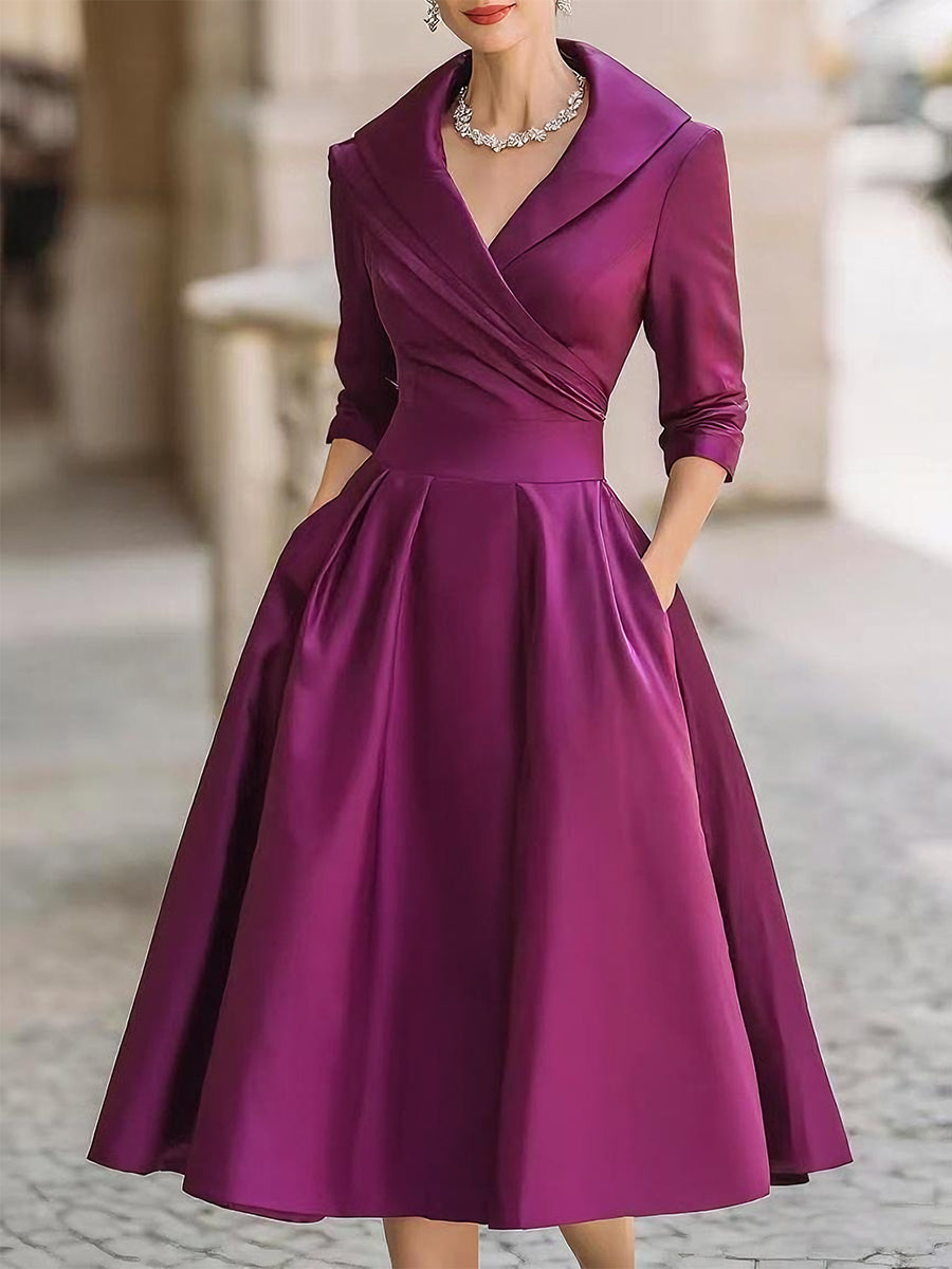 Abygail | Midi Satin Dress