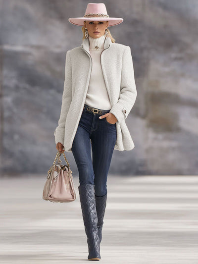 Tayvia | Vintage Polar Fleece Zip-Up Jacket