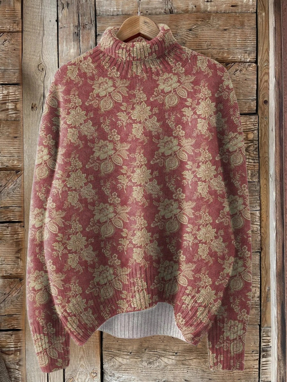 Pyralis | Vintage Style Printed Sweater with Floral Pattern