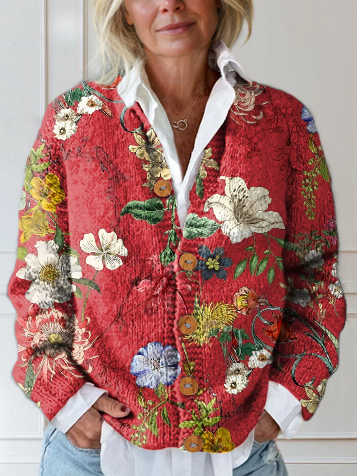 Malia | Vintage Floral Cardigan Sweater