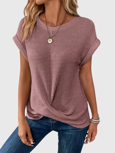 Celine™ - Elegant Blouse with Crew Neck