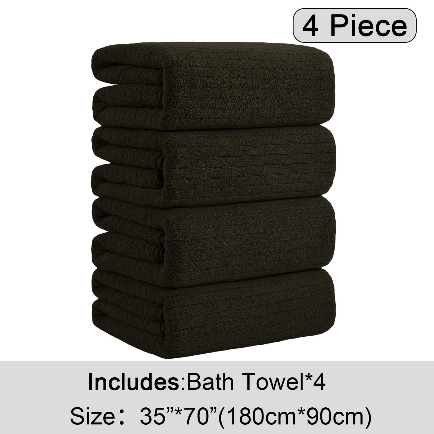 4 Pieces Soft Bath Towels
