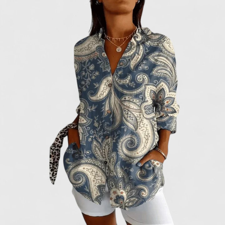 Ophelia™ - Elegant Floral Blouse