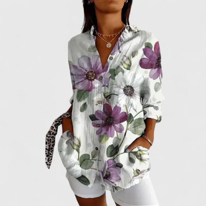 Ophelia™ - Elegant Floral Blouse