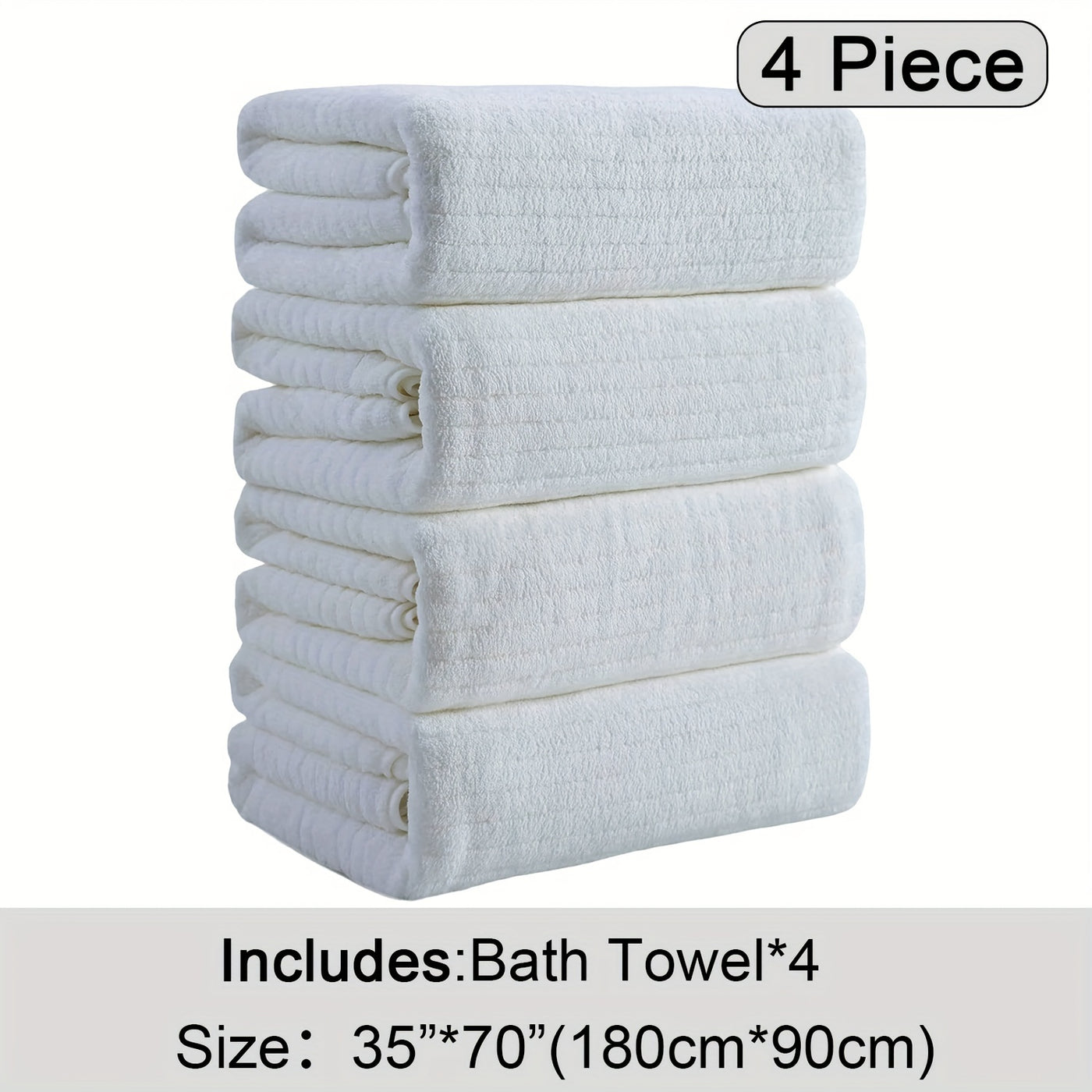 4 Pieces Soft Bath Towels