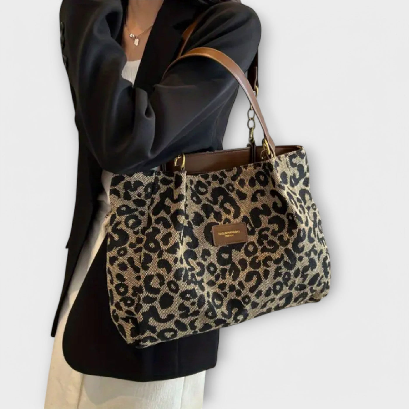 Serene | Leopard Canvas Tote