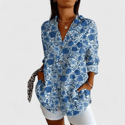 Ophelia™ - Elegant Floral Blouse