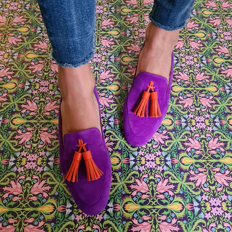 Jamab | Purple Loafers With Tassels