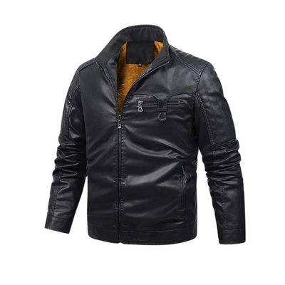 Jabez | Fleece Lined Leather Jacket