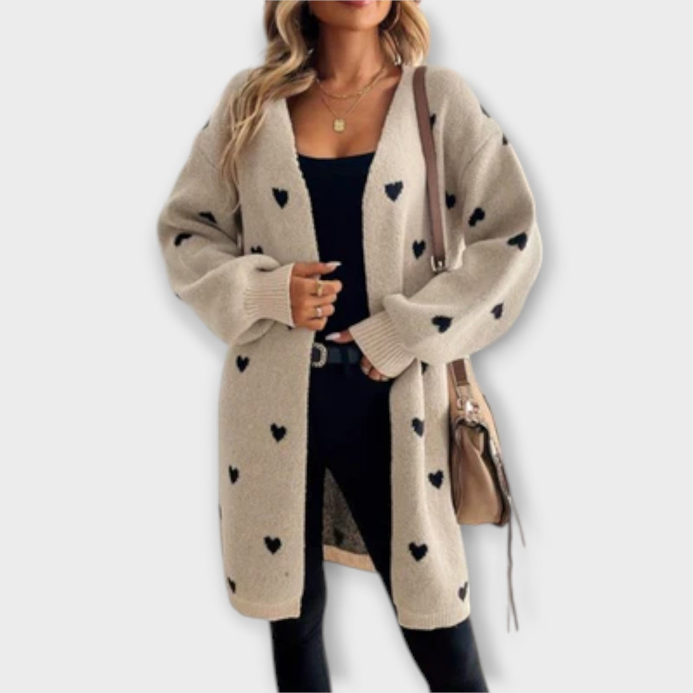 Azmara | Heart Pattern Cardigan