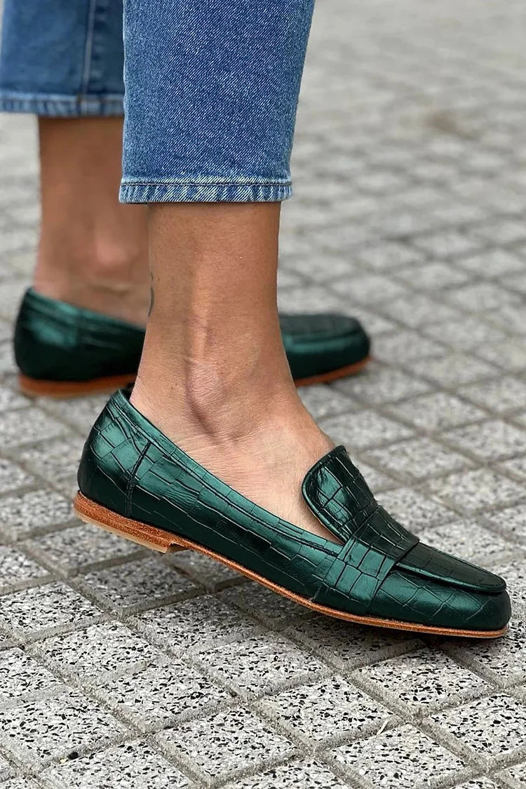 Gaan | Crocodile Effect Loafer