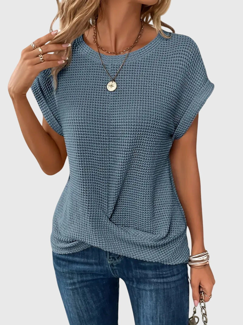 Celine™ - Elegant Blouse with Crew Neck