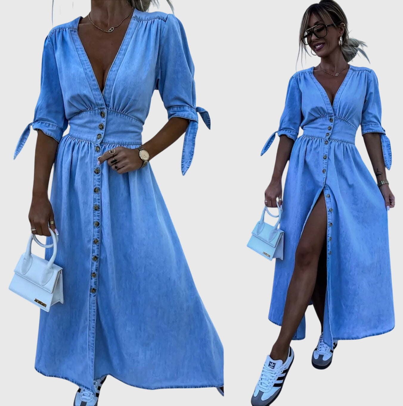 Violet™ - Elegant Denim Dress