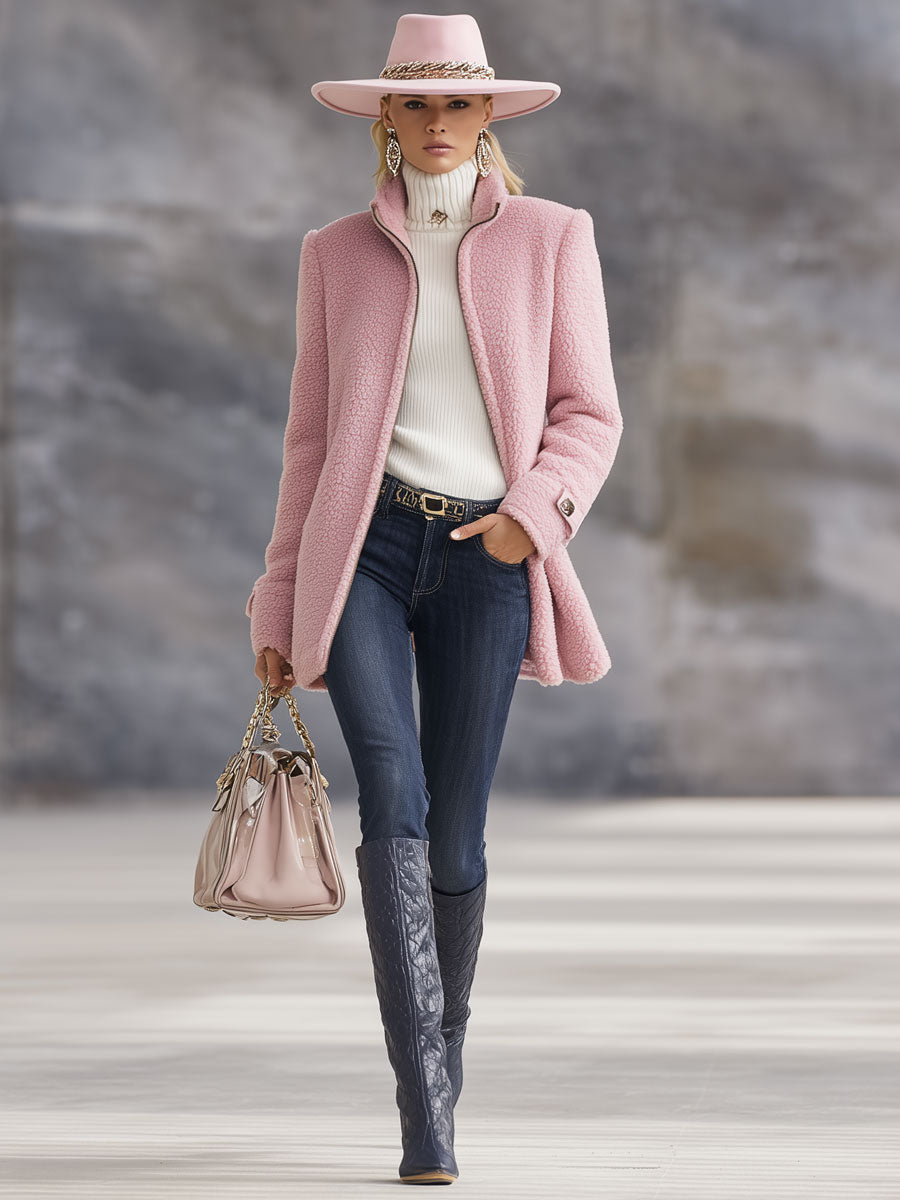 Tayvia | Vintage Polar Fleece Zip-Up Jacket