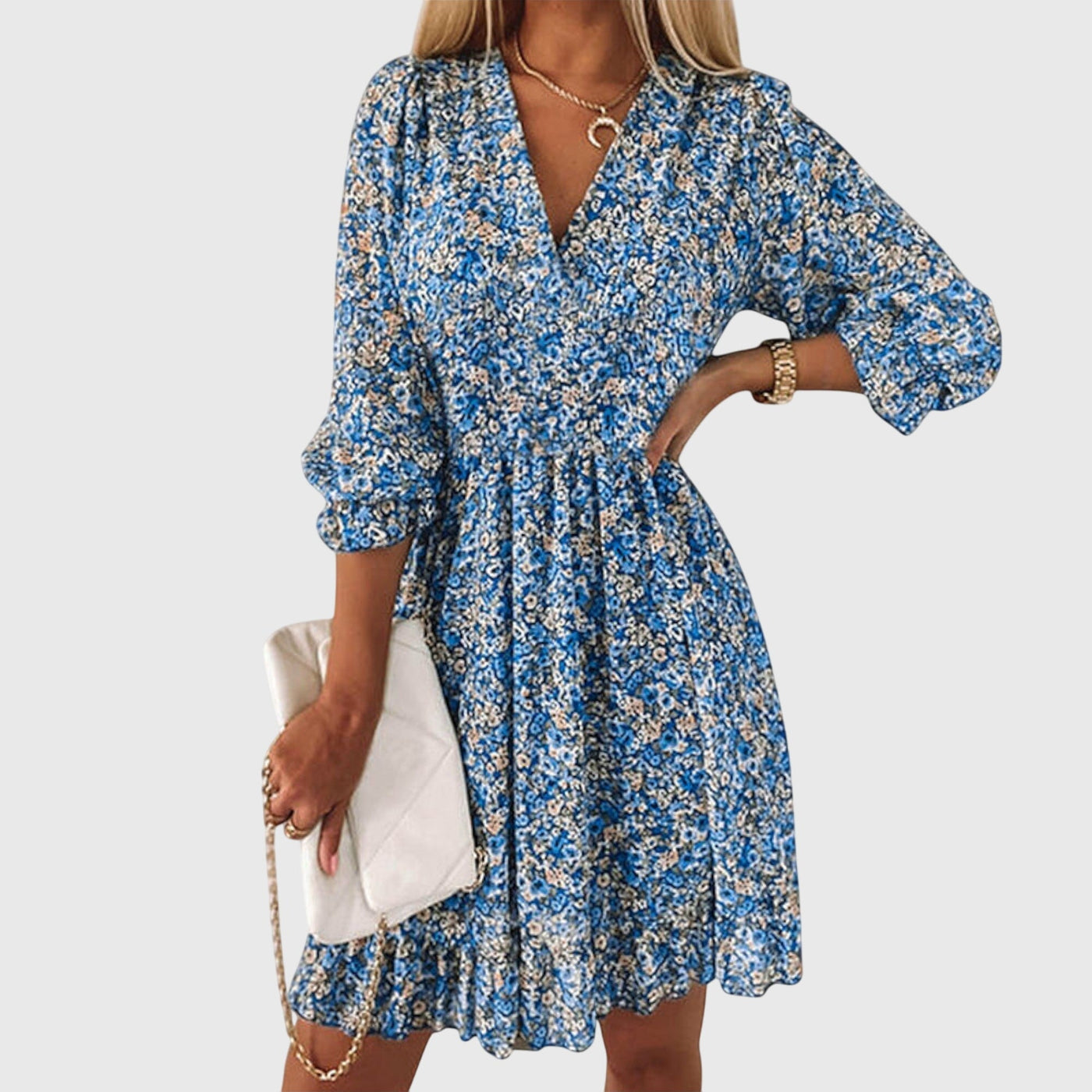 Jana™ - Floral Puff Sleeve Dress