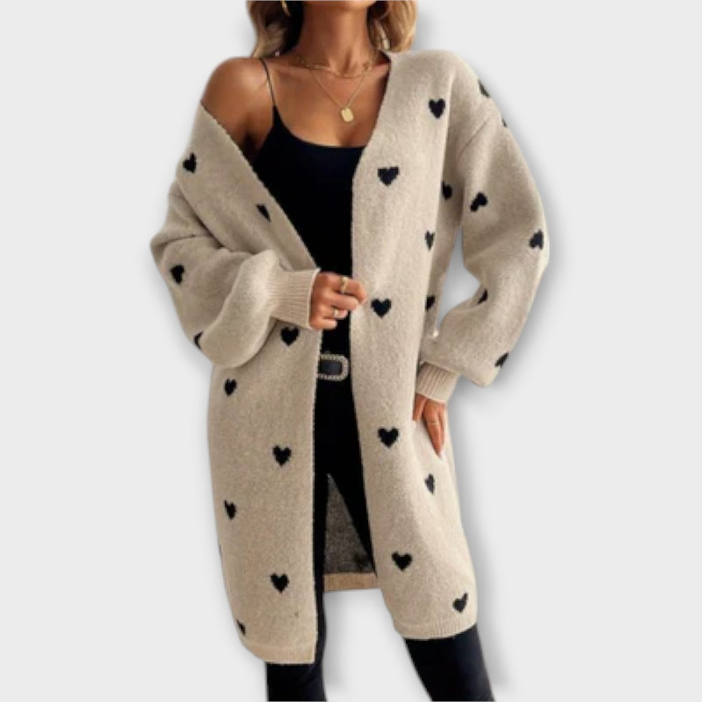 Azmara | Heart Pattern Cardigan