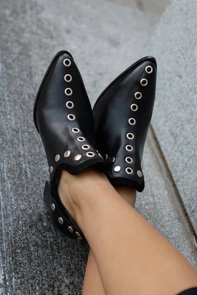 Keelry | Studded Ankle Boot With Wide Heel