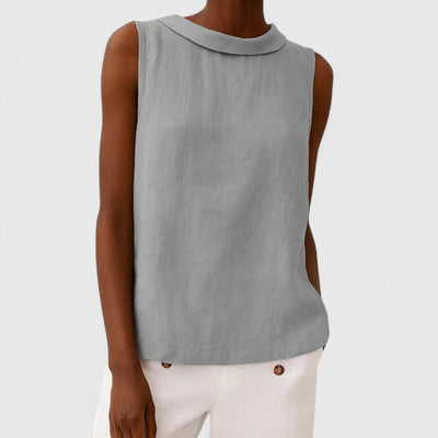 Aisha™ - Elegant Top with Roll Collar