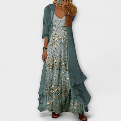 Serenity™ - Elegant Maxi Dress Two-Piece Set