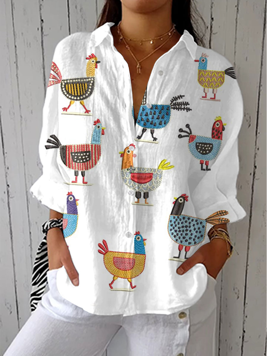 Faunelle | Playful Hen Blouse
