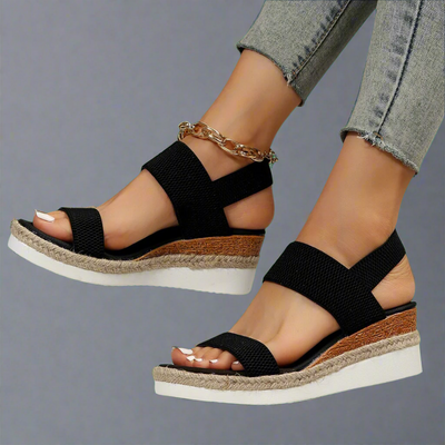 Hayya | Black Platform Sandals