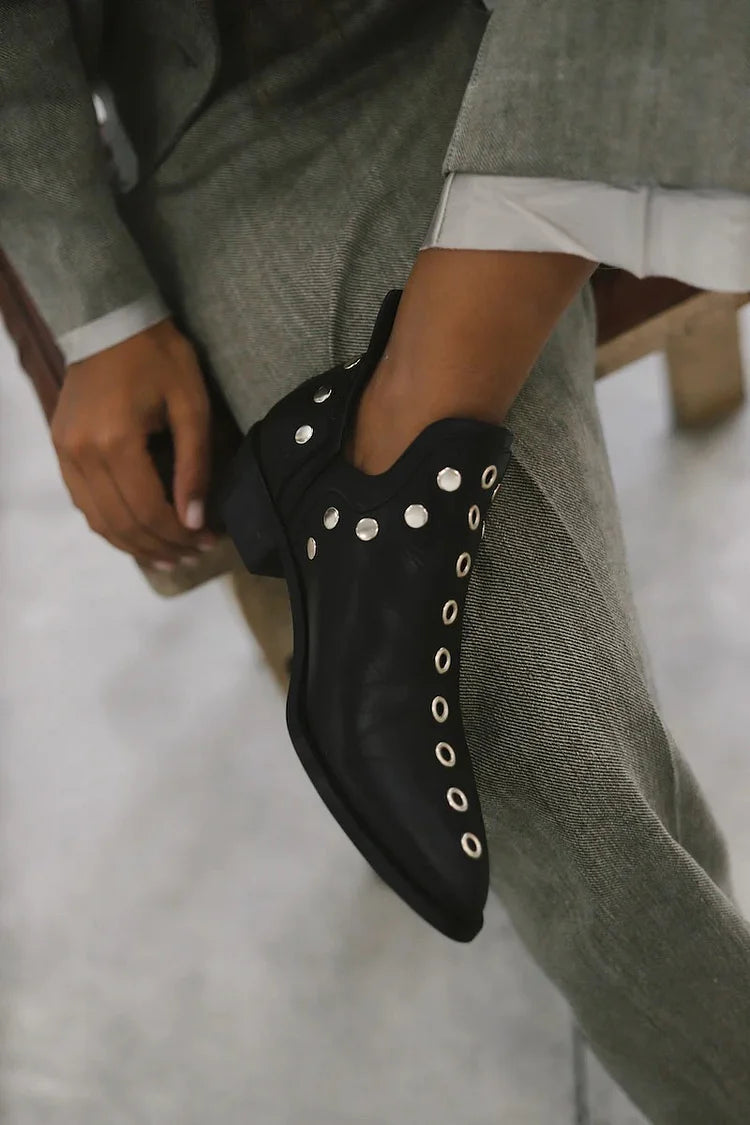 Gaila | Pointed Studded Ankle Boot
