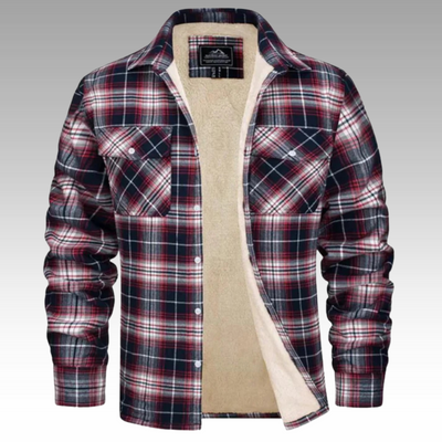 Hayes | Checkered Trucker Jacket with Fleece Lining