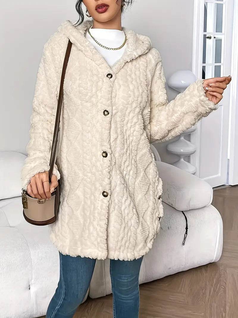 Macella | Plush Hooded Cardigan