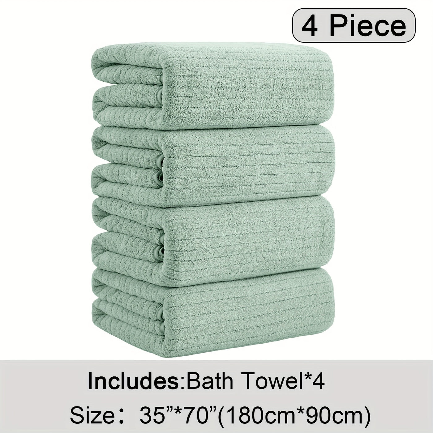 4 Pieces Soft Bath Towels