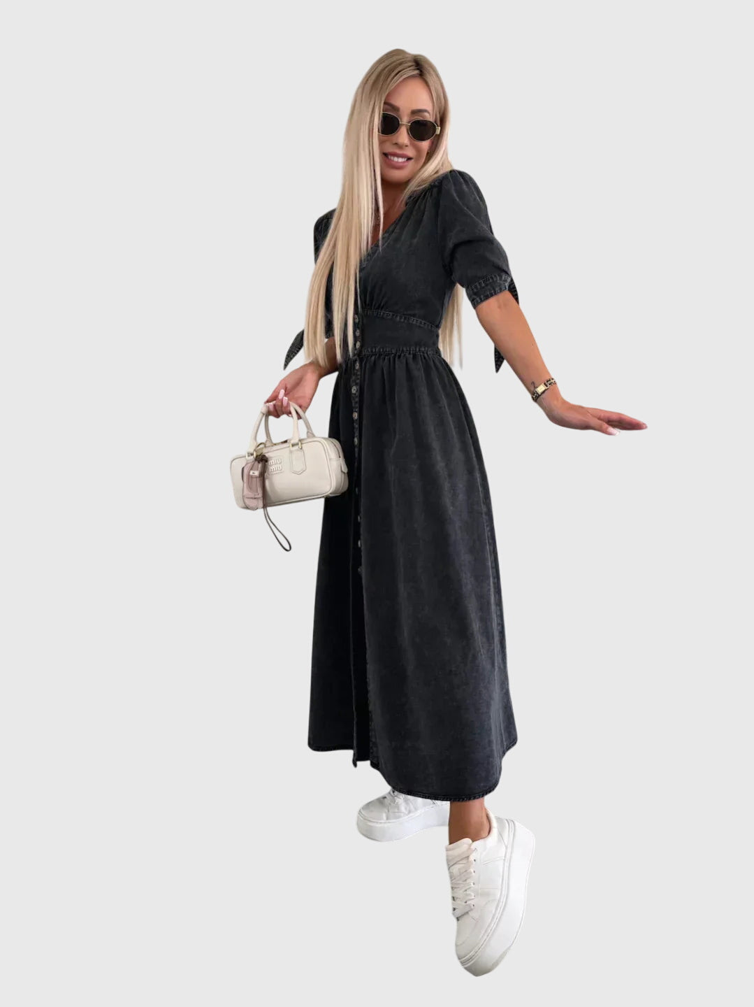 Violet™ - Elegant Denim Dress