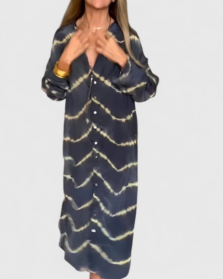 Evangeline™ - Elegant Boho Striped Maxi Dress