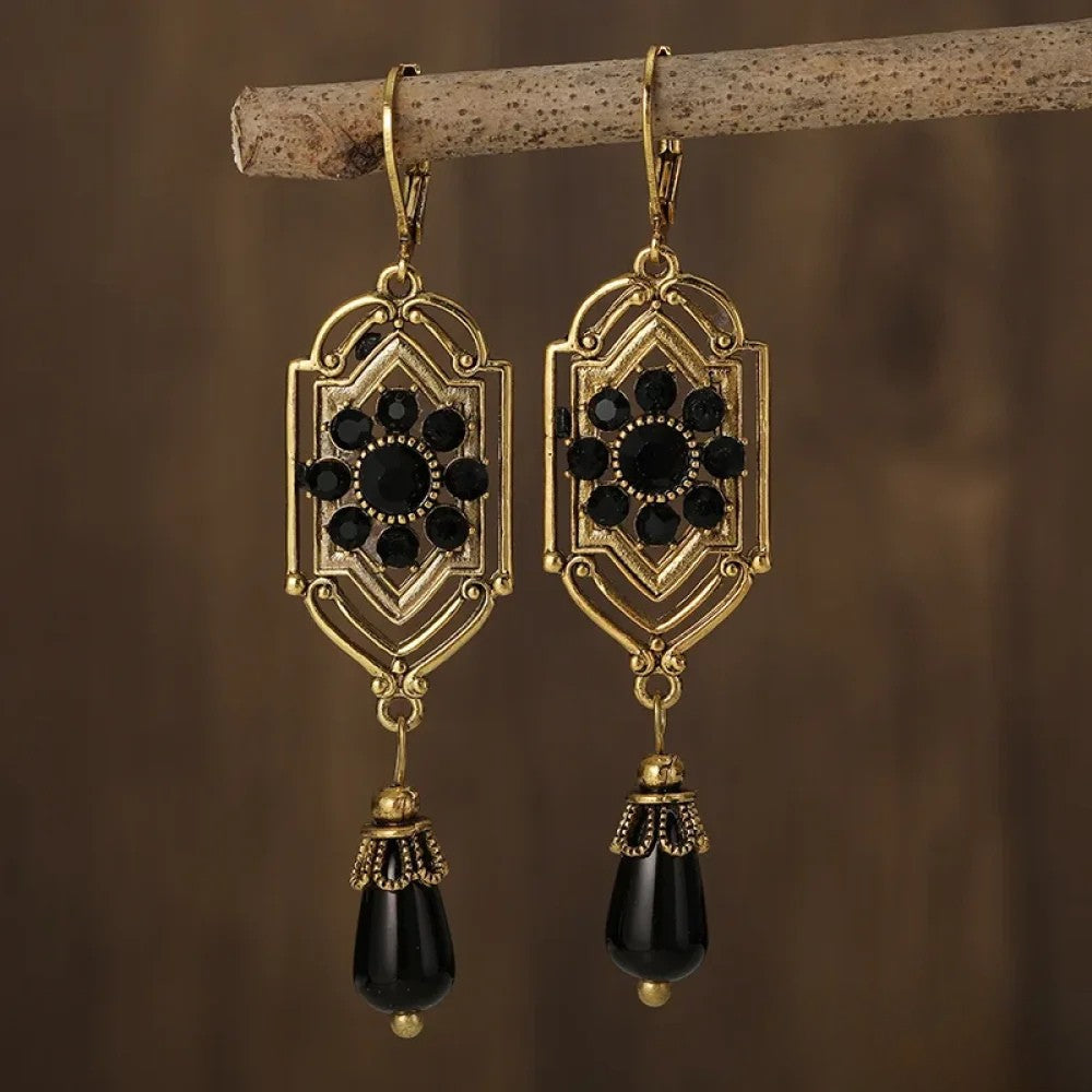Brendalyn |  Retro Black Earrings