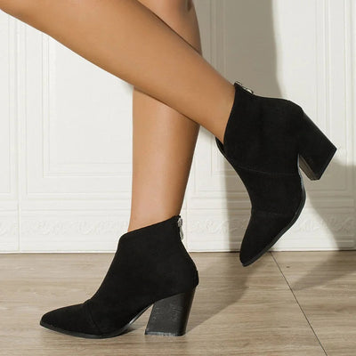 Korina | Pointed Ankle Boot With Suede Effect