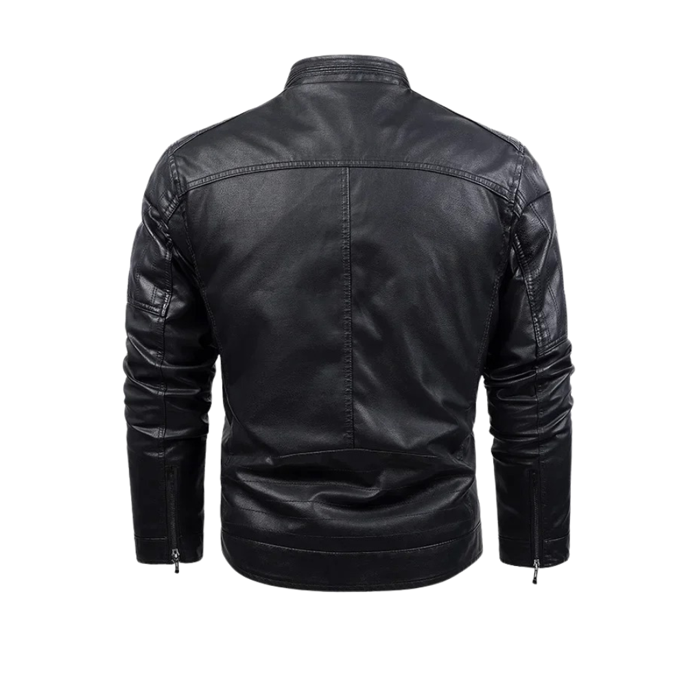 Jabez | Fleece Lined Leather Jacket