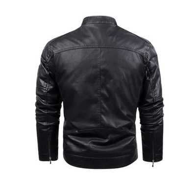 Jabez | Fleece Lined Leather Jacket