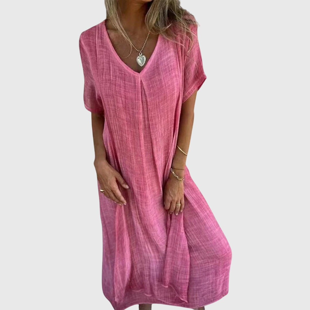 Sophia™ – Elegant Lightweight V-Neck Dress