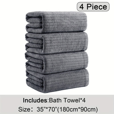 4 Pieces Soft Bath Towels