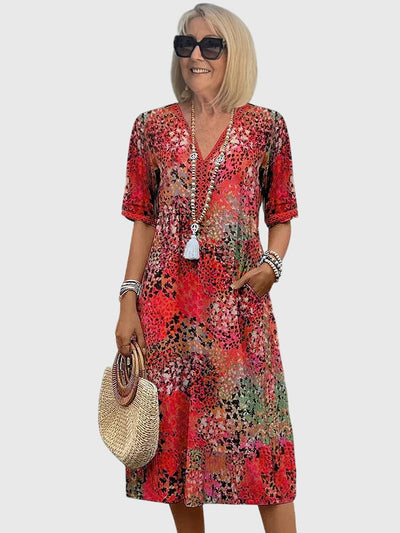 Addison™ - Elegant Floral Midi Dress