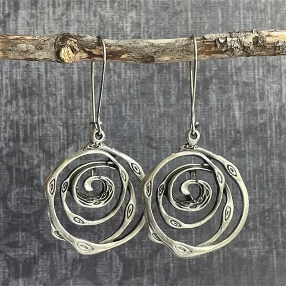 Xyna | Retro Silver Earrings