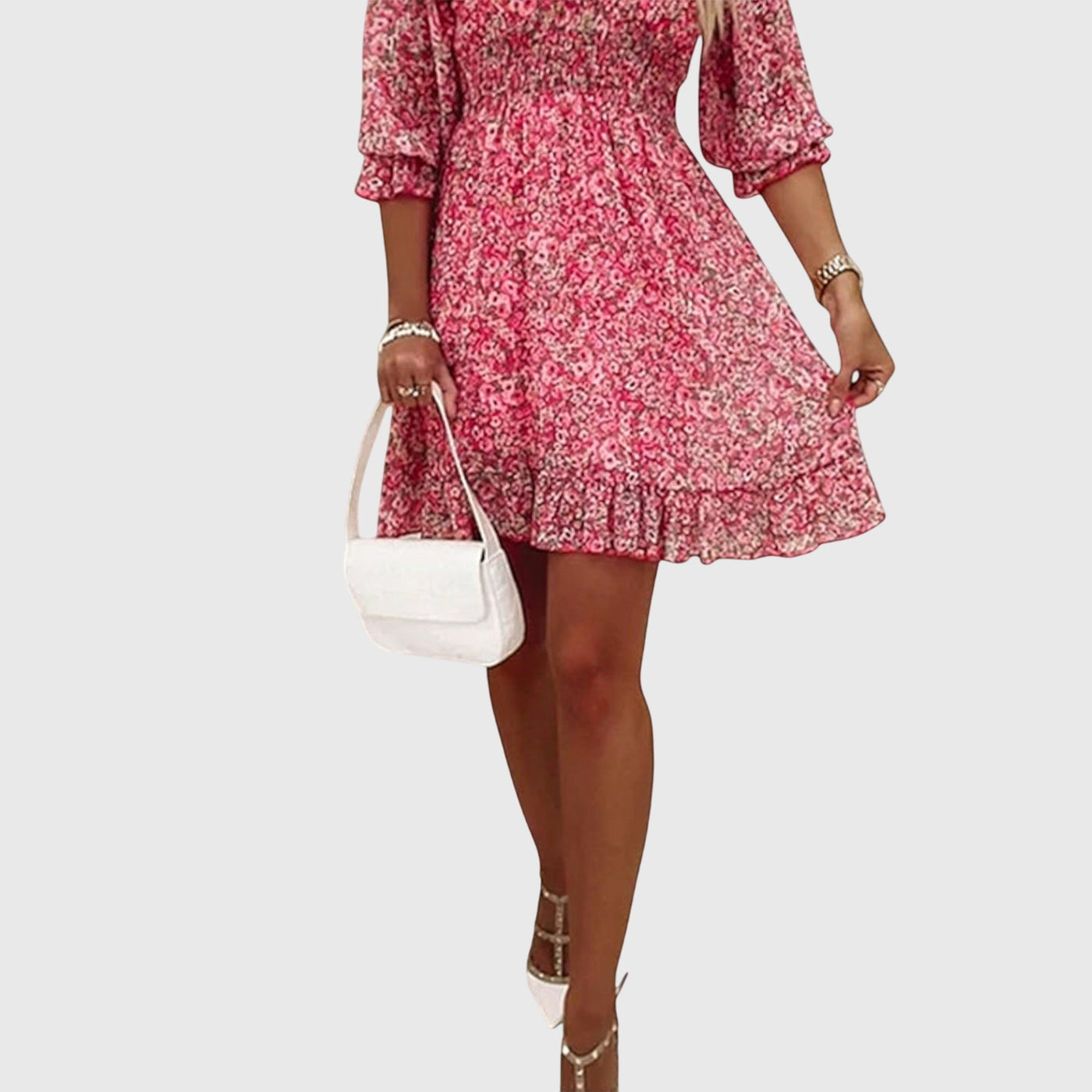 Jana™ - Floral Puff Sleeve Dress