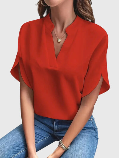 Poppy™ - Soft and Elegant V-Neck Shirt