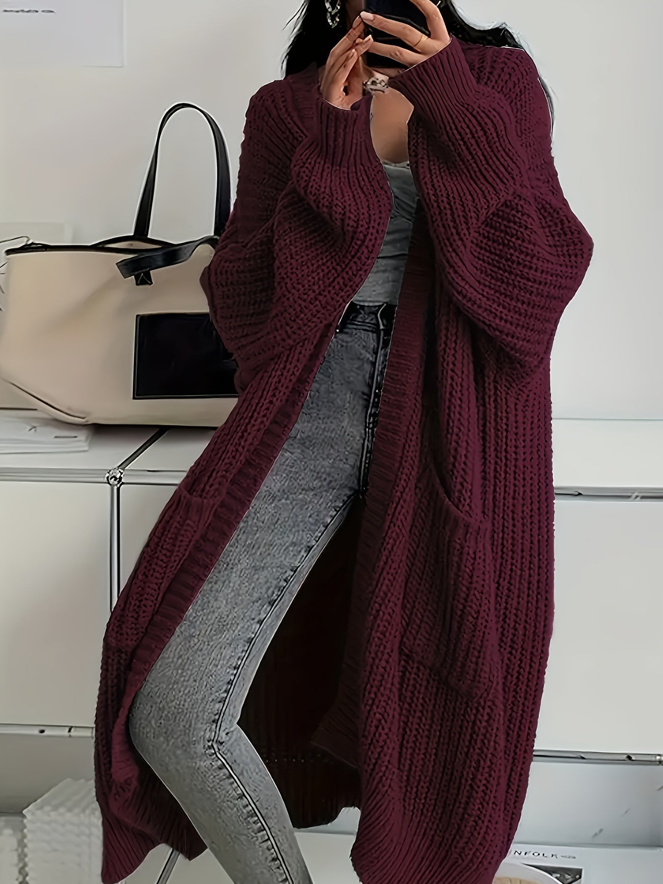 Kaki | Cozy Confidence Longline Cardigan