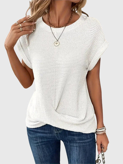 Celine™ - Elegant Blouse with Crew Neck