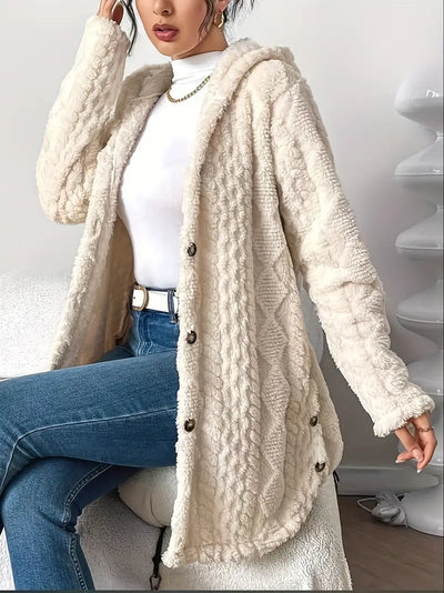 Macella | Plush Hooded Cardigan